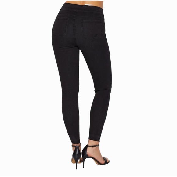 Spanx Distressed Skinny Jeans in Vintage Black - Picture 4 of 7